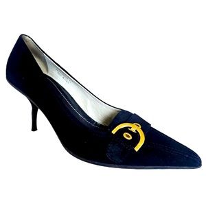 COACH | Black Suede Sarrah Pumps | Kitten Heels | Women's | Size 8